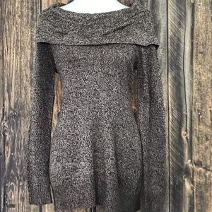 Brown and gold long sweater